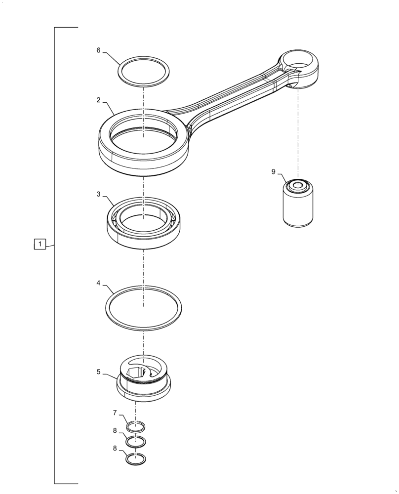 Схема запчастей Case IH 5140 - (74.101.BF[02]) - CLEANING SYSTEM PITMAN ARM, LH (74) - CLEANING