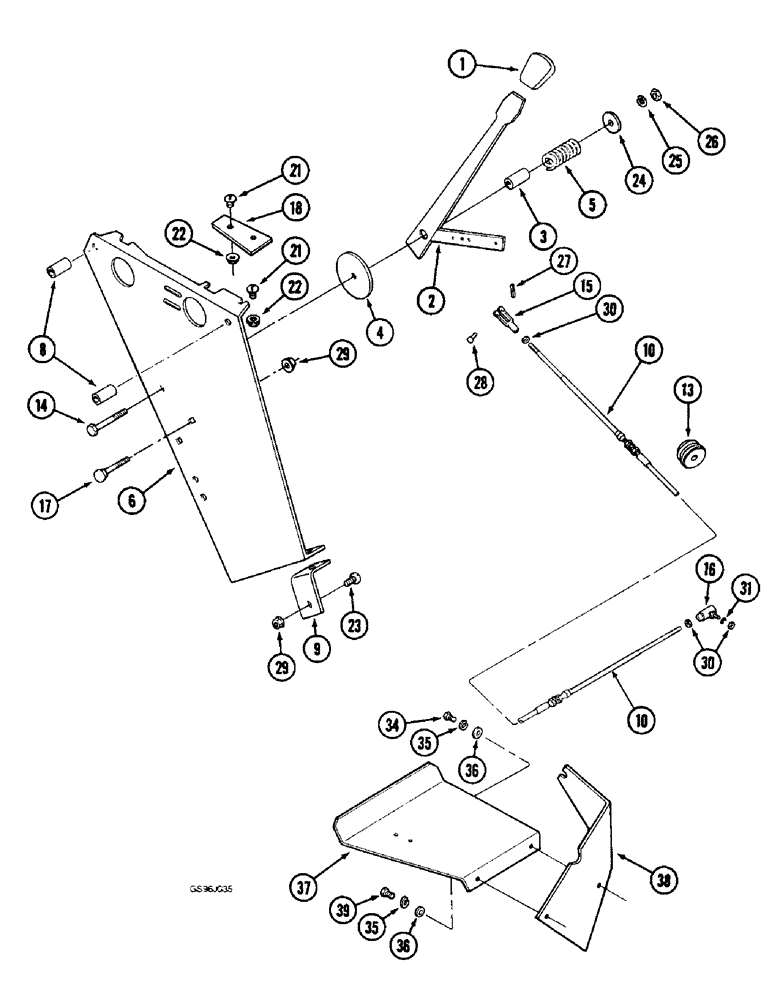 Схема запчастей Case IH 1660 - (3-10) - THROTTLE CONTROLS (02) - FUEL SYSTEM