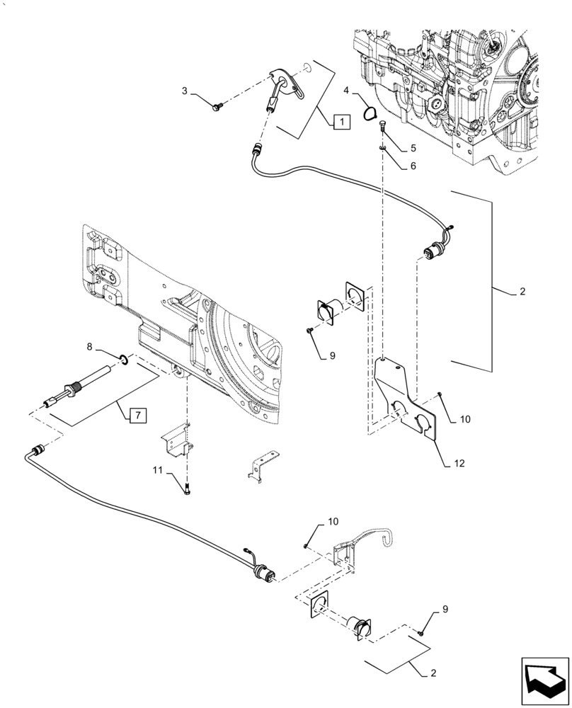 Схема запчастей Case IH PUMA 2304 - (55.202.AE) - (240V) ENGINE BLOCK TRANSMISSION OIL HEATERS (55) - ELECTRICAL SYSTEMS