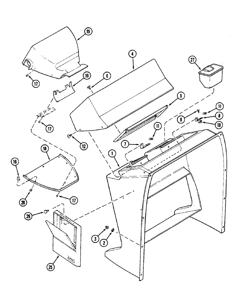 Схема запчастей Case IH 2290 - (9-506) - INSTRUMENT PANEL SHROUD (09) - CHASSIS/ATTACHMENTS