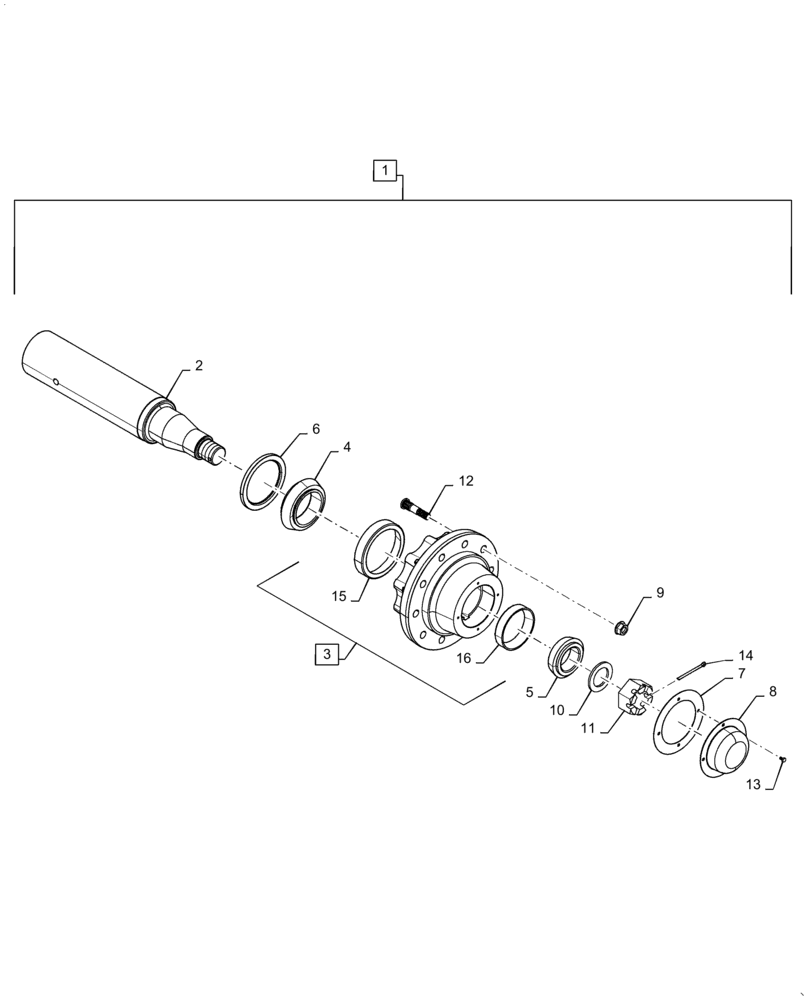 Схема запчастей Case IH 4955 - (44.532.AE[04]) - REAR AXLE HUB WITH DUAL TIRES (44) - WHEELS