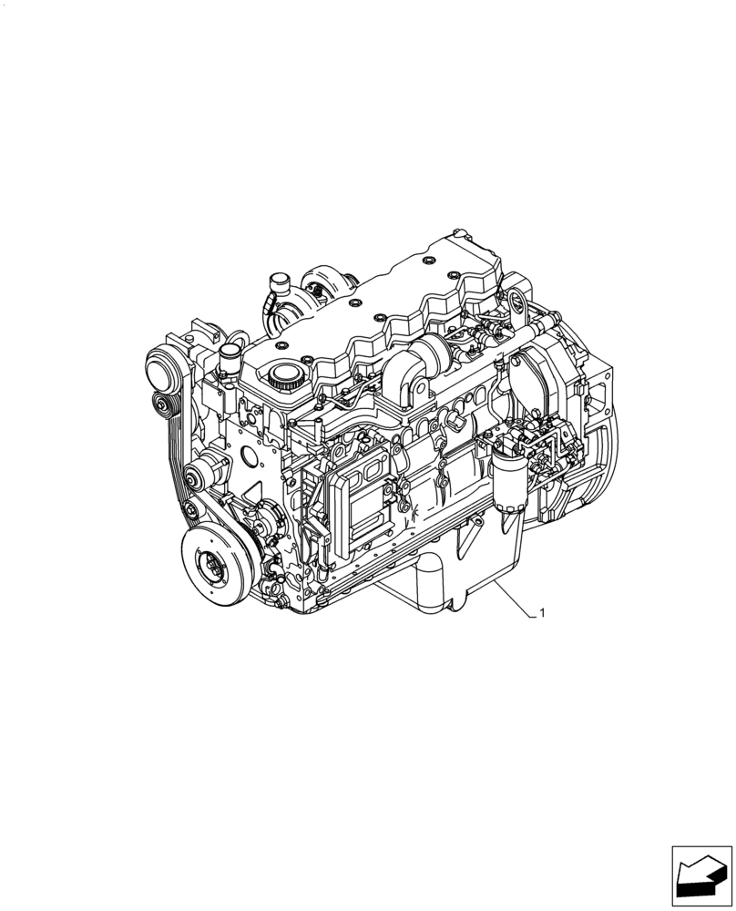 Схема запчастей Case IH F4HFE6136 B003 - (10.001.AD) - ENGINE (10) - ENGINE