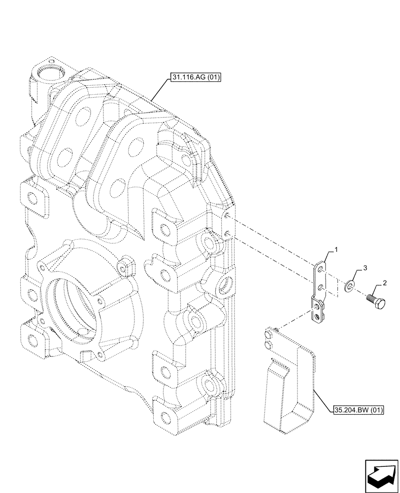 Схема запчастей Case IH MAXXUM 145 - (35.204.BW[10]) - VAR - 392195, 392204, 743764, 743766, 758413, 758414, 758415, 758416, 758581, 759375, 759377, 759379 - REMOTE CONTROL VALVE, RESERVOIR, BRACKET (35) - HYDRAULIC SYSTEMS