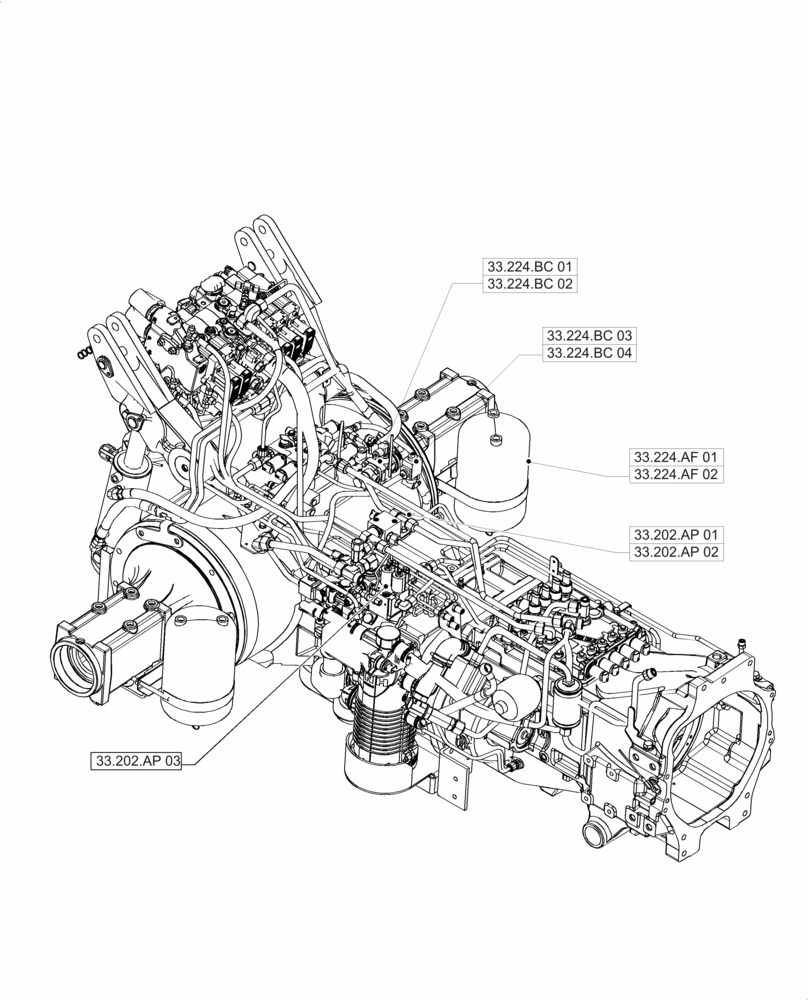 Схема запчастей Case IH PUMA 200 - (33.000.00[02]) - PICTORIAL INDEX - BRAKES & CONTROLS (33) - BRAKES & CONTROLS