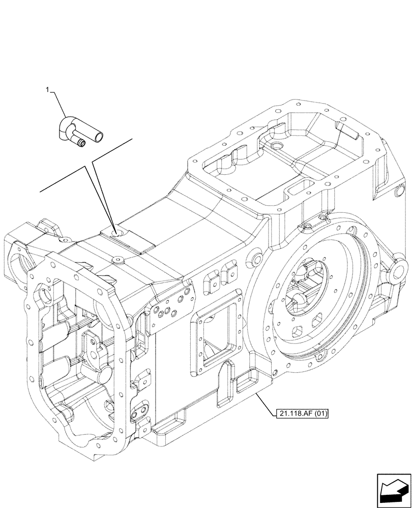 Схема запчастей Case IH MAXXUM 150 - (27.100.AI[05]) - VAR - 758453 - REAR AXLE, HOUSING, BREATHER (27) - REAR AXLE SYSTEM