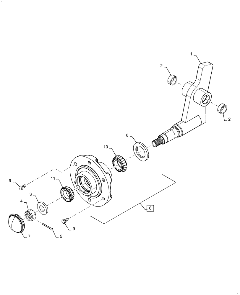 Схема запчастей Case IH RMX340 - (44.100.07[01]) - STABILIZER WHEEL HUB 710 (44) - WHEELS