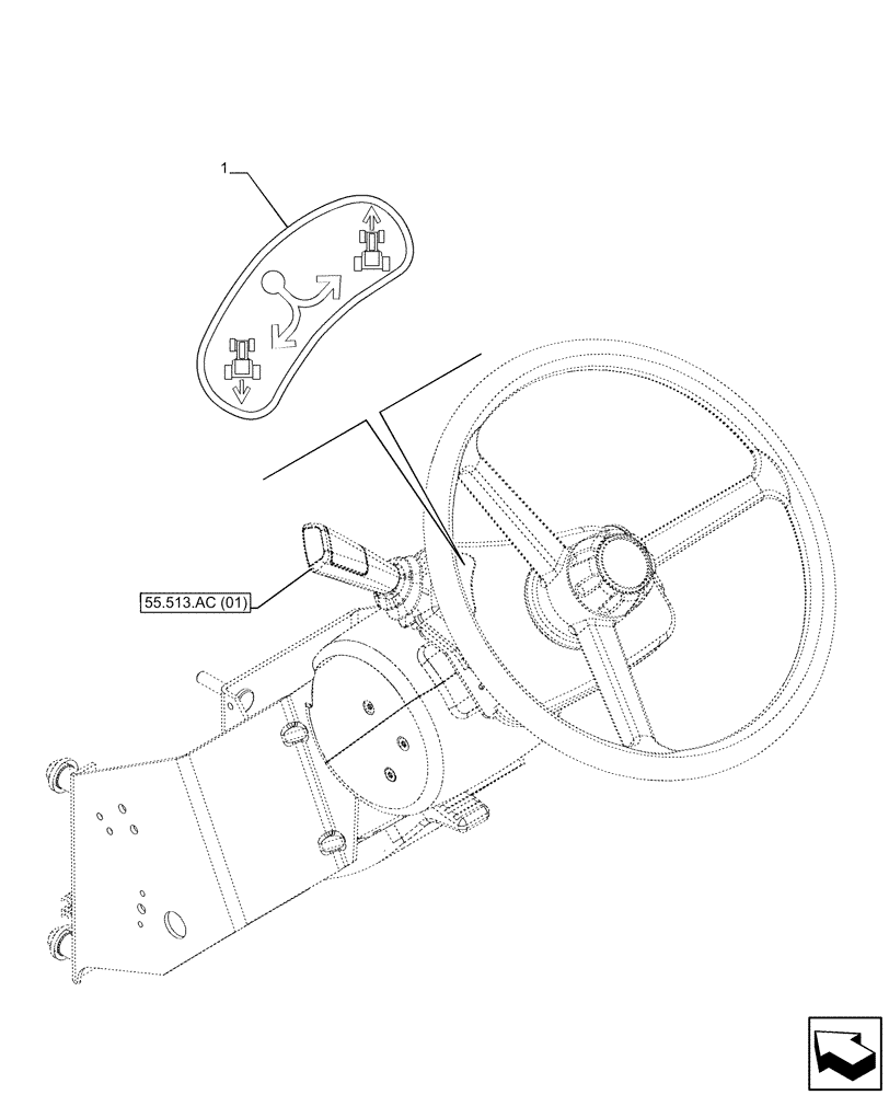 Схема запчастей Case IH MAXXUM 135 - (90.108.AC[23]) - VAR - 392204, 743764, 743766, 758414 - TRANSMISSION, CONTROL, DECAL (90) - PLATFORM, CAB, BODYWORK AND DECALS