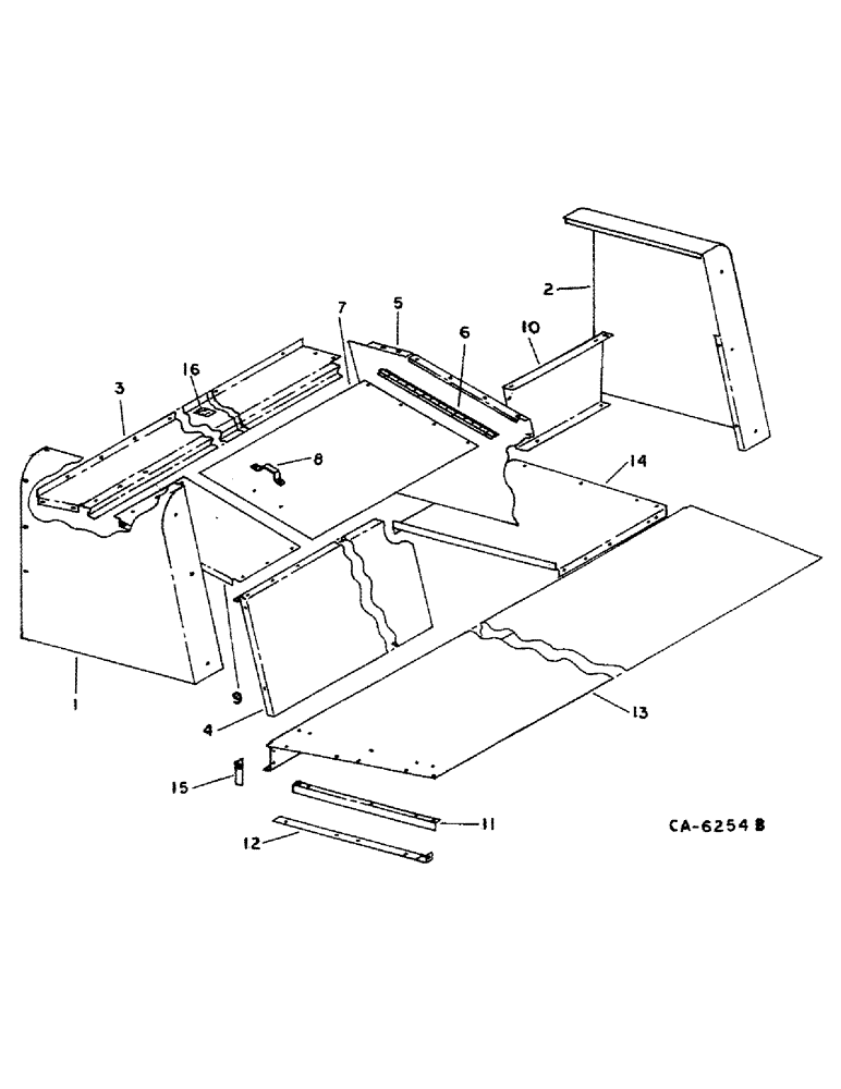 Схема запчастей Case IH 1482 - (20-03) - SEPARATOR, SERVICE DECK Separation