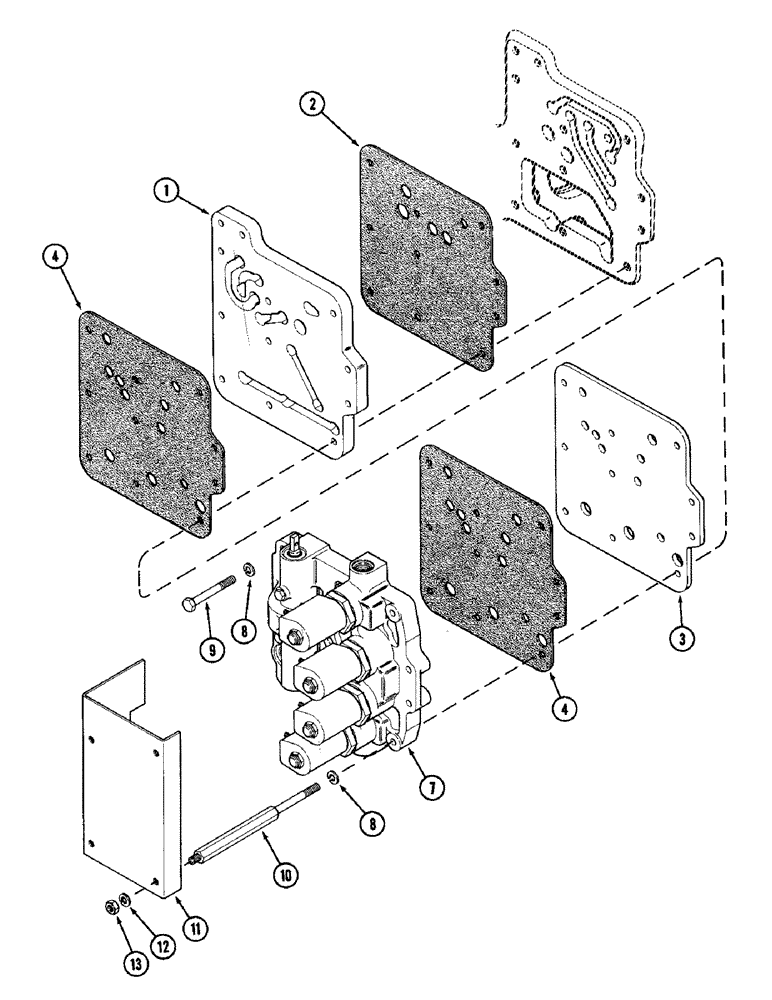 Схема запчастей Case IH 1896 - (6-144) - HYDRAULIC MANIFOLD, ELECTRIC SHIFT (06) - POWER TRAIN