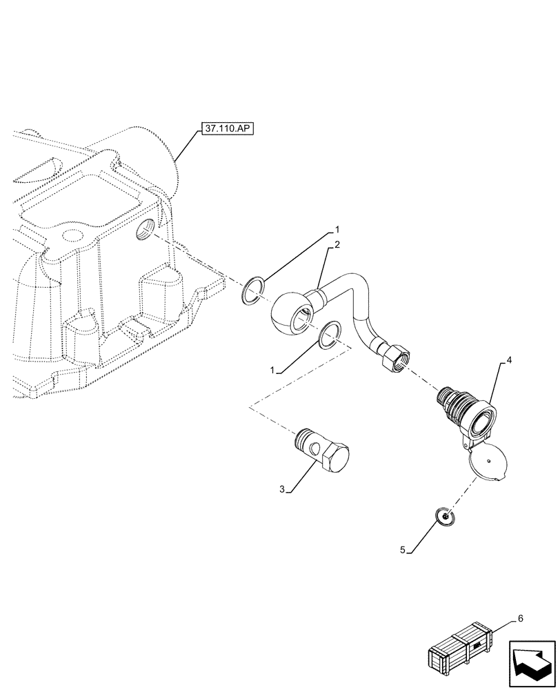 Схема запчастей Case IH MAXXUM 150 - (35.322.BB) - VAR - 758540, 758542 - QUICK COUPLER, DRAIN LINE (35) - HYDRAULIC SYSTEMS