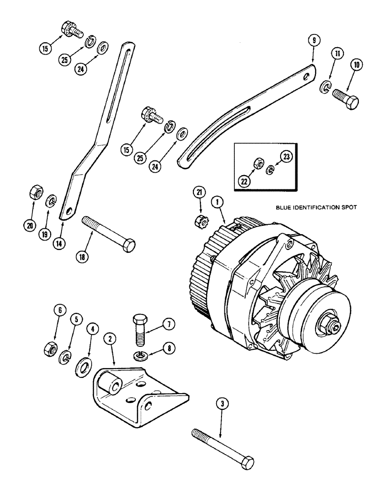 Схема запчастей Case IH 4690 - (4-110) - ALTERNATOR MOUNTING (04) - ELECTRICAL SYSTEMS