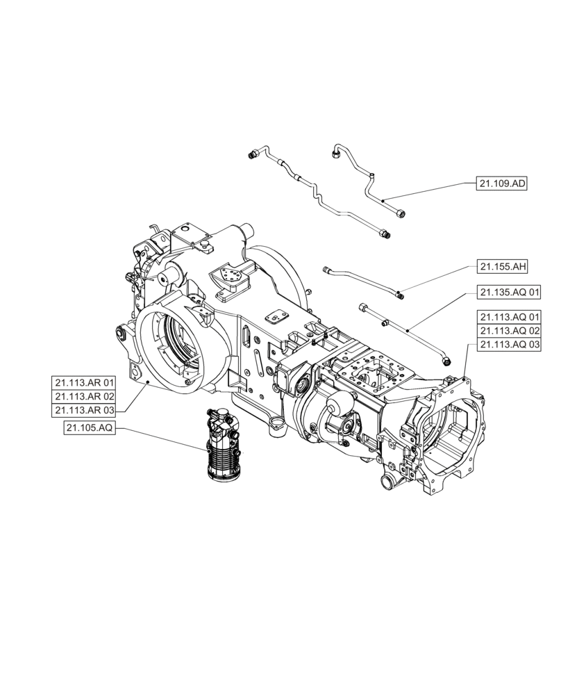 Схема запчастей Case IH PUMA 200 - (21.000.00[01]) - PICTORIAL INDEX - TRANSMISSION (21) - TRANSMISSION