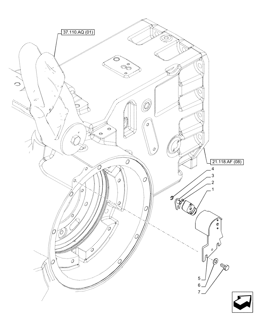 Схема запчастей Case IH PUMA 200 CVT - (55.130.AT) - VAR - 391170, 758071, 758072, 758074, 758075, 758076, 758077, 758079, 758080, 758081, 758082, 758083 - HYDRAULIC LIFT, POTENTIOMETER (55) - ELECTRICAL SYSTEMS