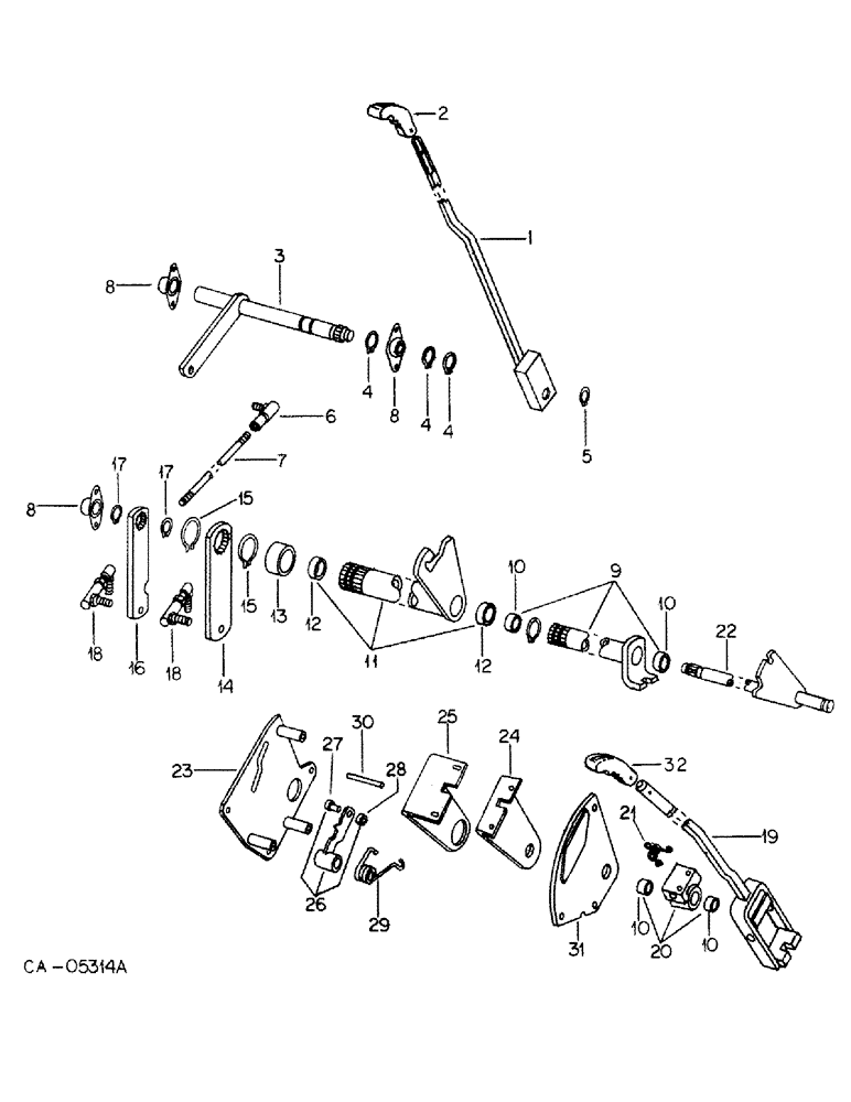 Схема запчастей Case IH 1586 - (07-17) - DRIVE TRAIN, TRANSMISSION CONTROL, EXTERNAL (04) - Drive Train