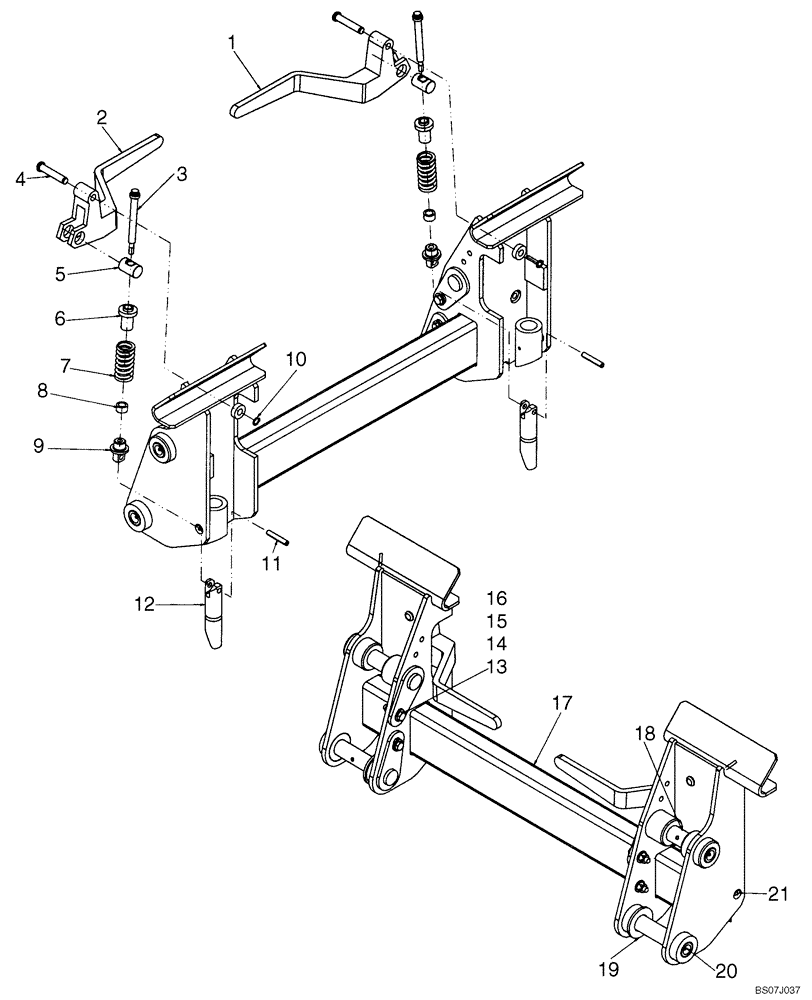 Схема запчастей Case IH 420 - (09-04) - COUPLER - MECHANICAL (09) - CHASSIS