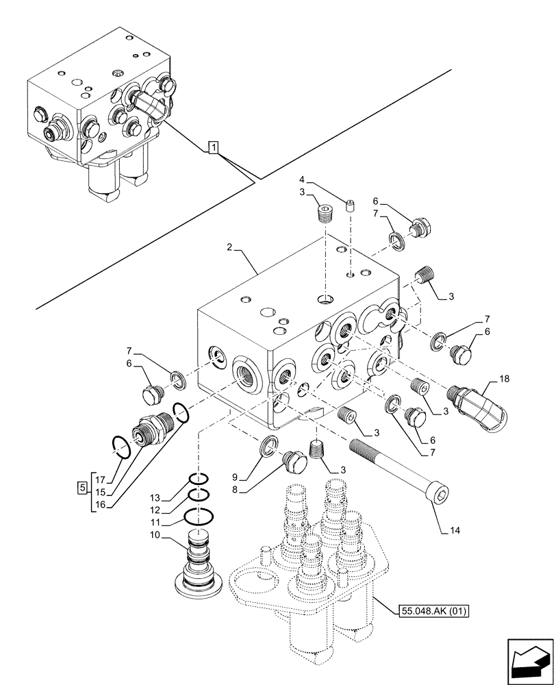 Схема запчастей Case IH MAXXUM 115 - (31.104.AR[03]) - VAR - 392195, 758413, 758415, 758581 - PTO CLUTCH, DIRECTIONAL CONTROL VALVE (35KPH) (40KPH) (16X16) (31) - IMPLEMENT POWER TAKE OFF