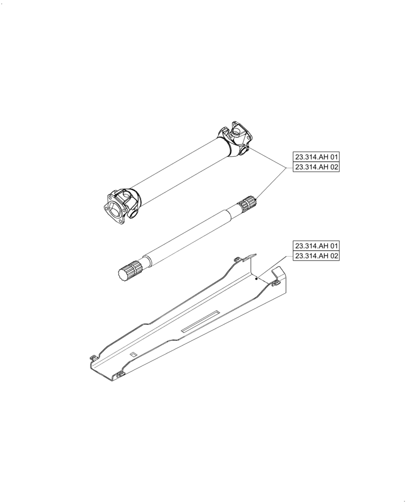 Схема запчастей Case IH PUMA 215 - (23.000.00) - PICTORIAL INDEX - 4WD LINES (23) - FOUR WHEEL DRIVE SYSTEM