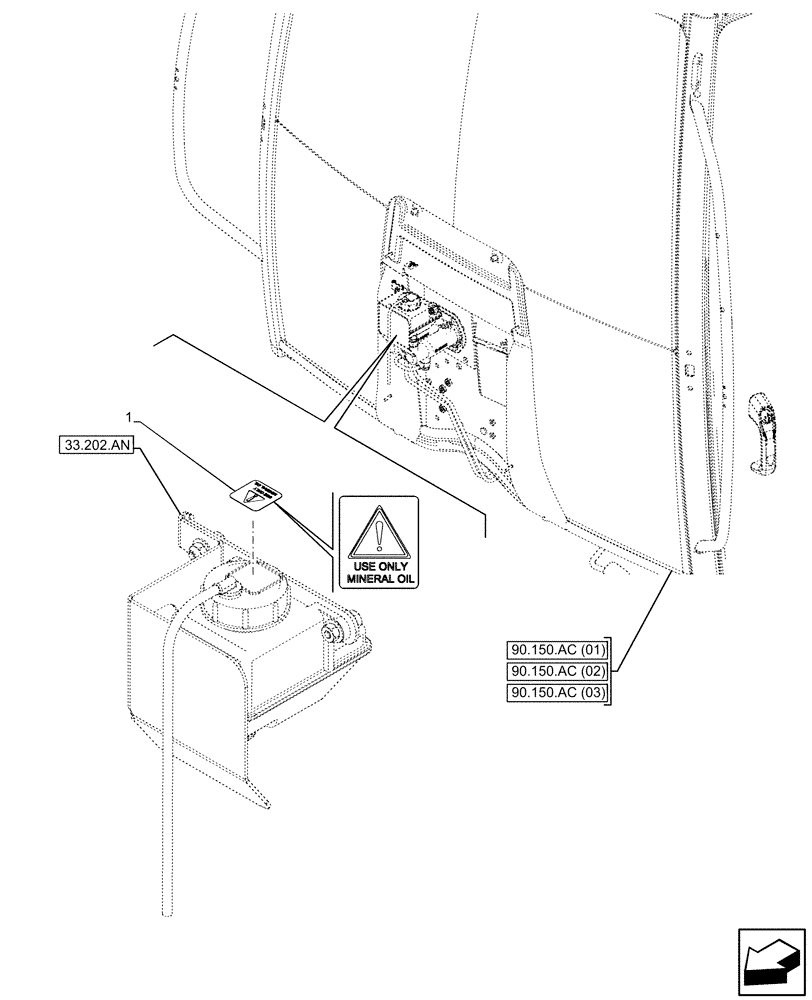 Схема запчастей Case IH MAXXUM 115 - (90.108.AE[06]) - VAR - 391630, 758479, 758480, 758481 - BRAKE FLUID, DECAL (90) - PLATFORM, CAB, BODYWORK AND DECALS