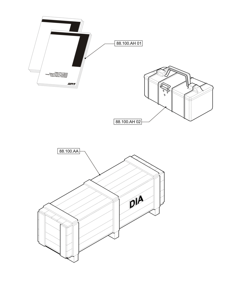 Схема запчастей Case IH PUMA 200 - (88.000.00) - PICTORIAL INDEX - ACCESSORIES (88) - ACCESSORIES