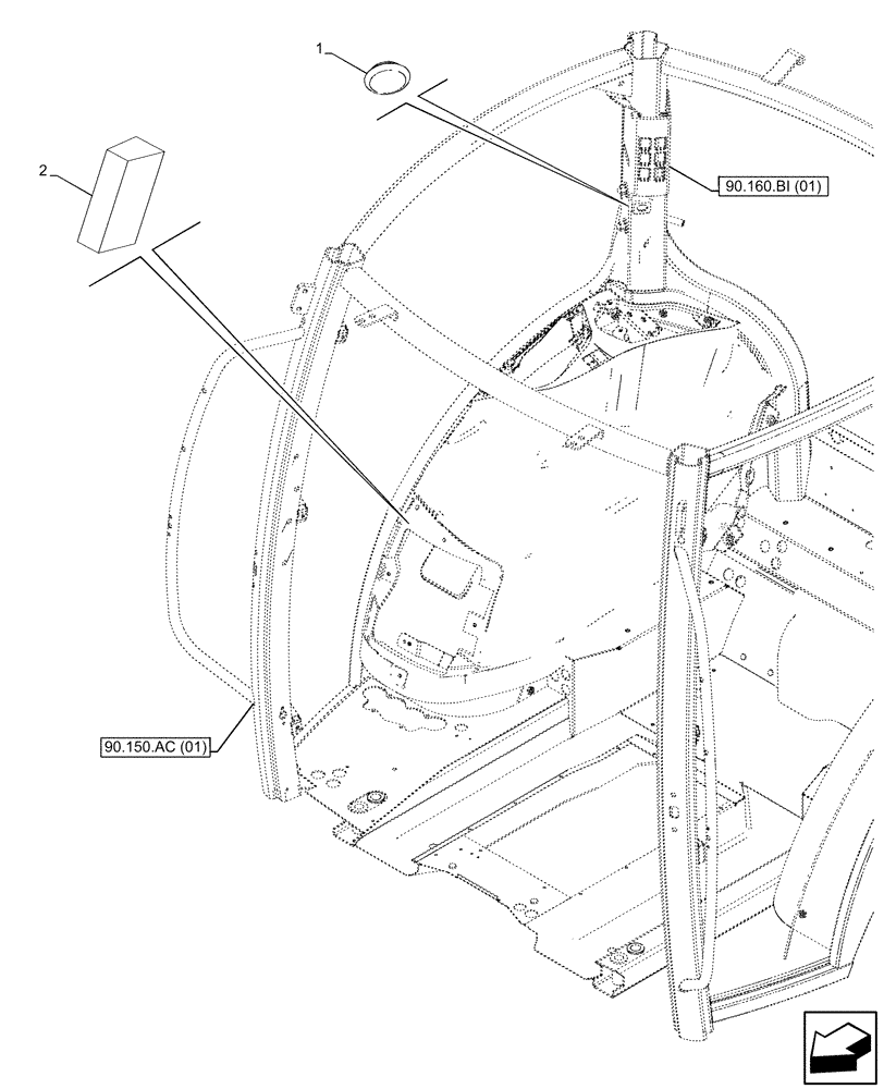 Схема запчастей Case IH MAXXUM 115 - (55.640.BH[01]) - VAR - 390648, 743795 - W/O ISOBUS SOCKET, ISO (55) - ELECTRICAL SYSTEMS