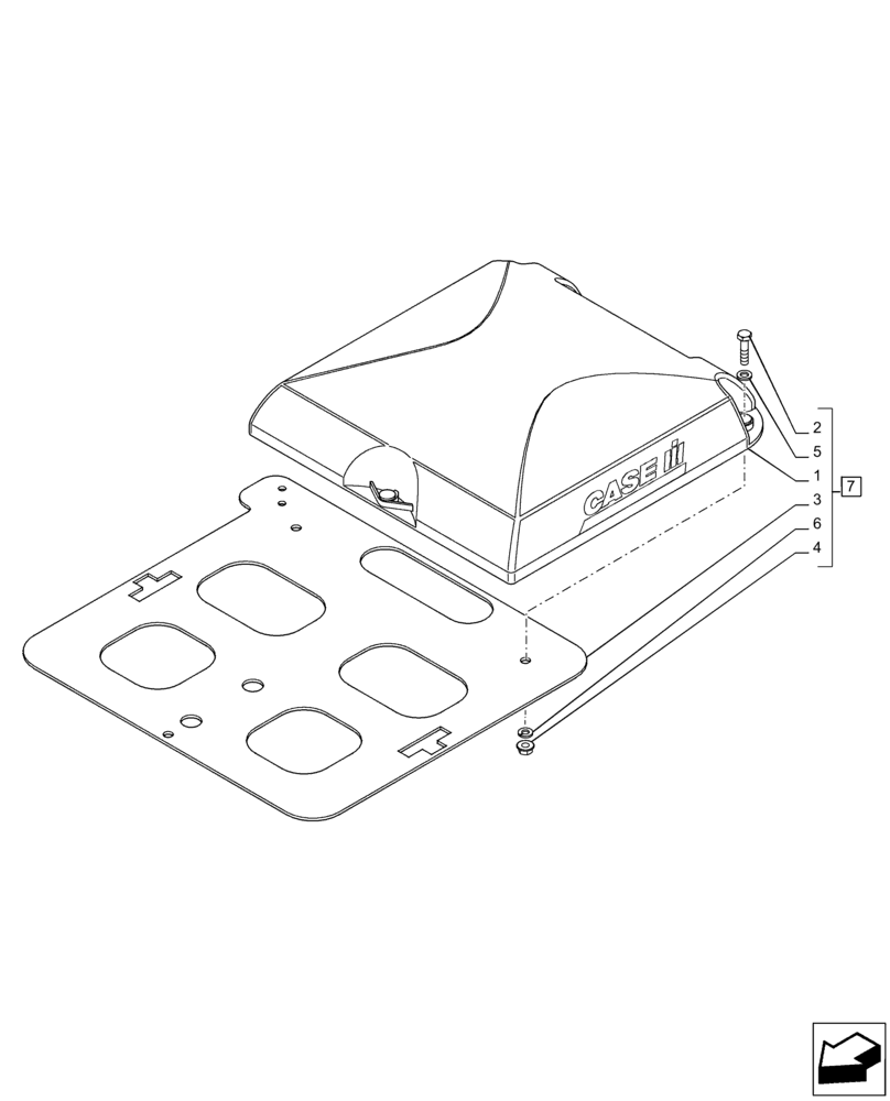 Схема запчастей Case IH PUMA 165 CVT - (55.680.AO[02]) - VAR - 758803, 758804 - GPS RECEIVER, COMPONENTS (55) - ELECTRICAL SYSTEMS