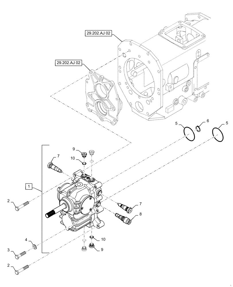 Схема запчастей Case IH FARMALL 35A - (29.202.AJ[01]) - HYDROSTATIC TRANSMISSION (29) - HYDROSTATIC DRIVE