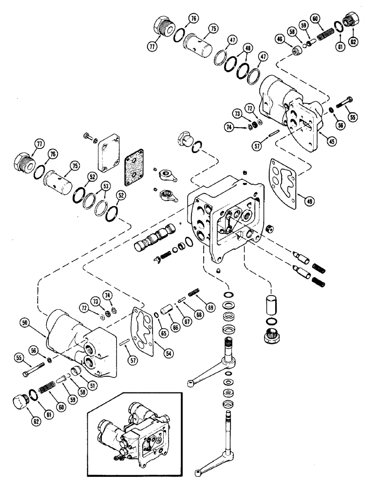 Схема запчастей Case IH 2870 - (292) - REMOTE CONTROL VALVE, WITHOUT RELIEF VALVE, USED P.I.N. 8826982 AND AFTER (08) - HYDRAULICS