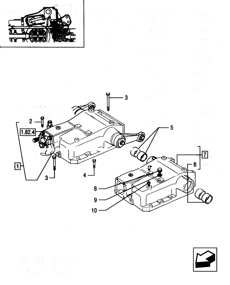 Схема запчастей Case IH JX85 - (1.82.0) - LIFT BOXES AND COVERS (07) - HYDRAULIC SYSTEM