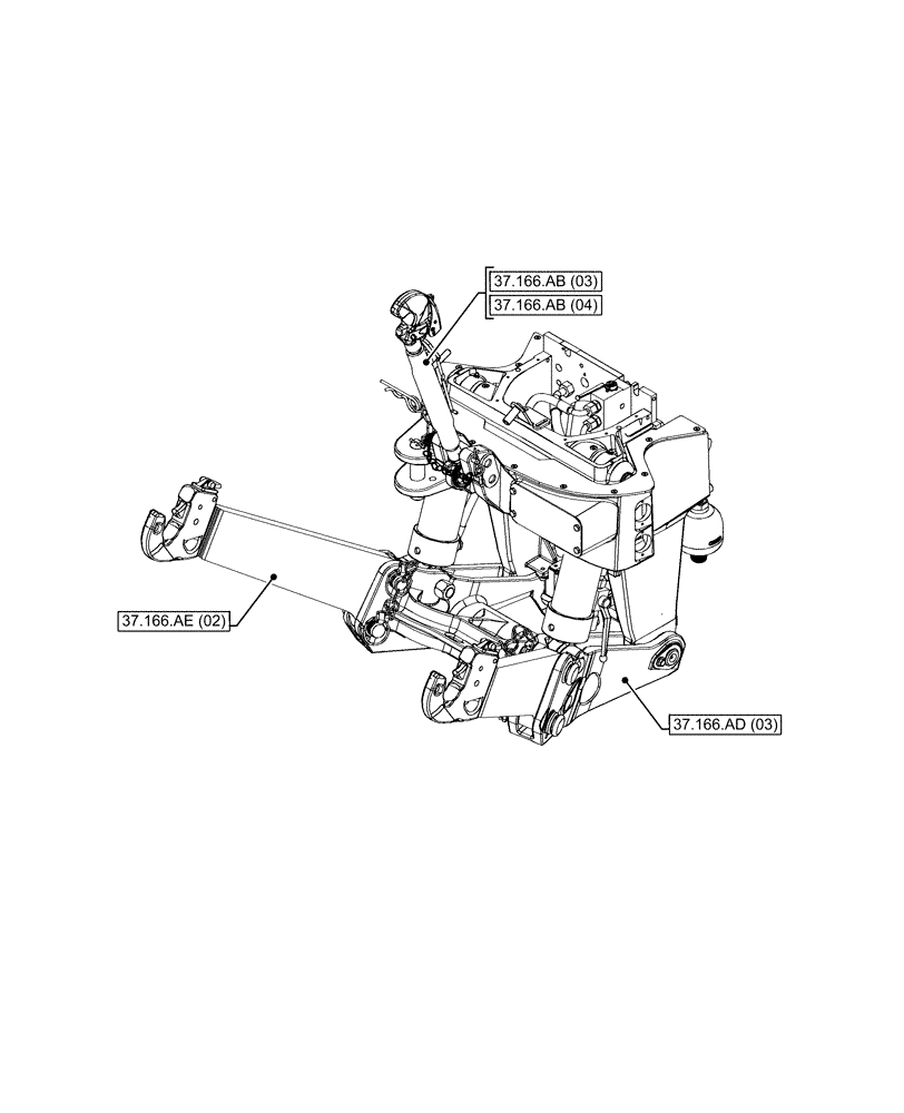 Схема запчастей Case IH MAXXUM 145 - (00.000.37[01]) - PICTORIAL INDEX - HITCHES, DRAWBARS AND IMPLEMENT COUPLINGS (00) - GENERAL & PICTORIAL INDEX