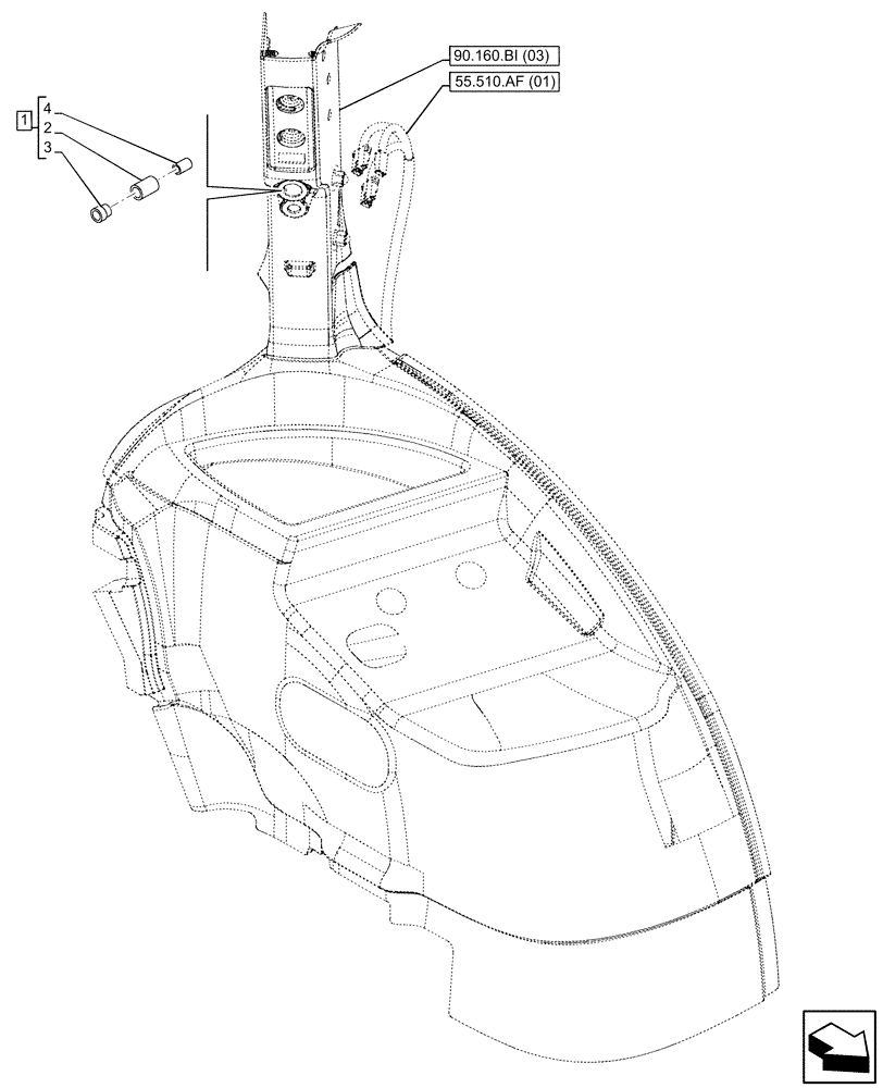 Схема запчастей Case IH MAXXUM 135 - (55.512.AD[02]) - VAR - 392209, 743729, 744985 - CIGARETTE LIGHTER (55) - ELECTRICAL SYSTEMS