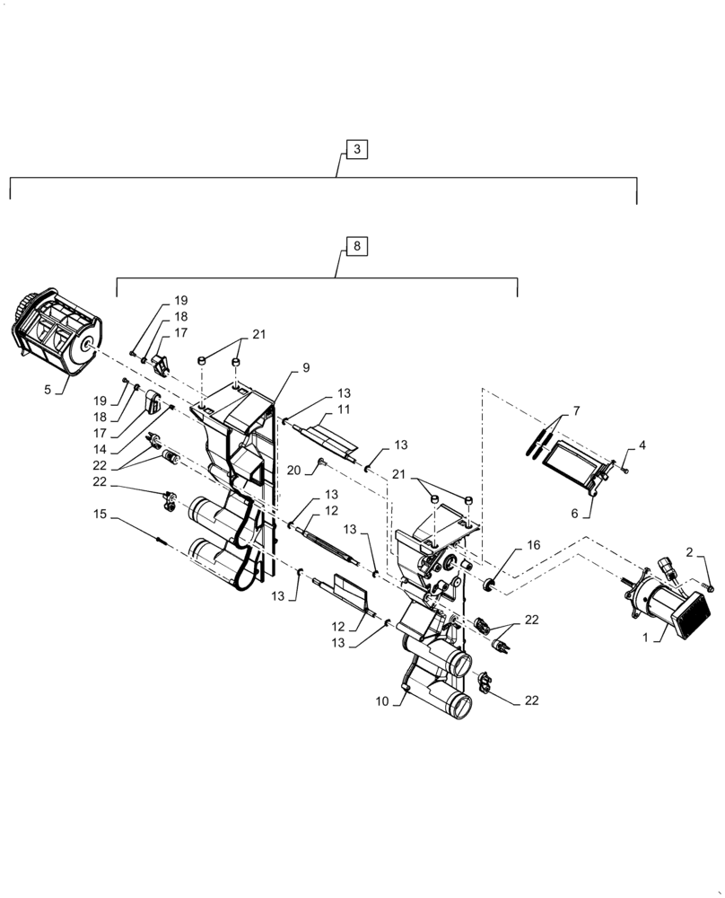 Схема запчастей Case IH 4585 - (61.800.AC[09]) - METER MODULE WITH MOTOR, COARSE (61) - METERING SYSTEM