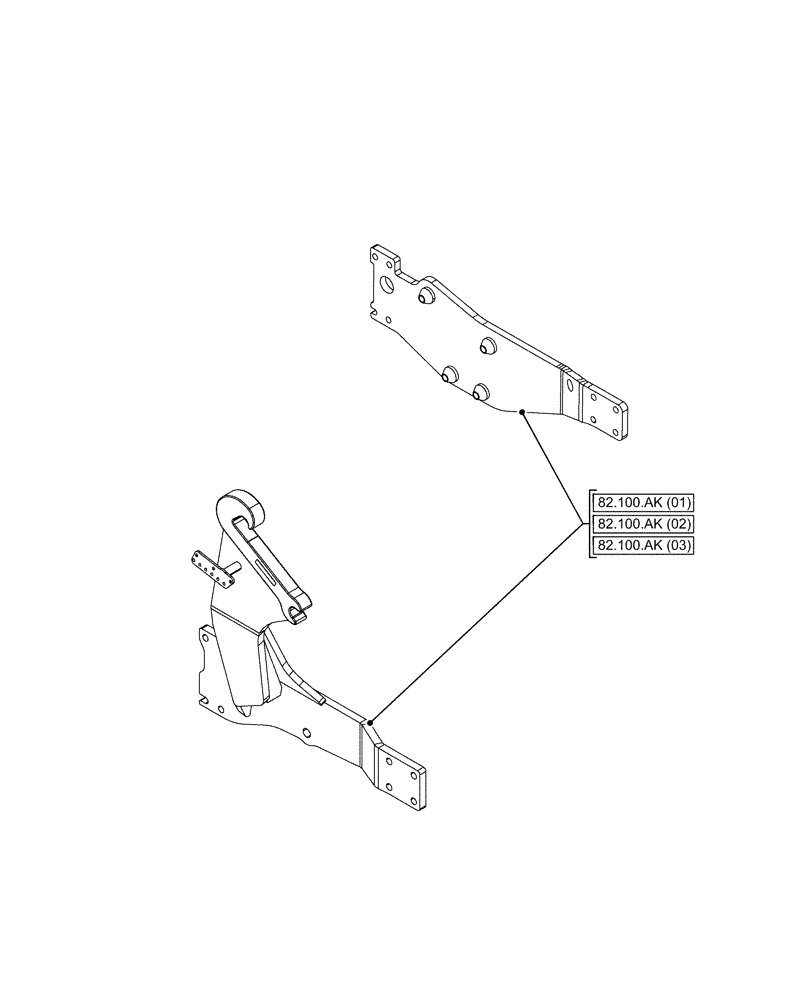 Схема запчастей Case IH MAXXUM 115 - (00.000.82) - PICTORIAL INDEX - FRONT LOADER AND BUCKET (00) - GENERAL & PICTORIAL INDEX