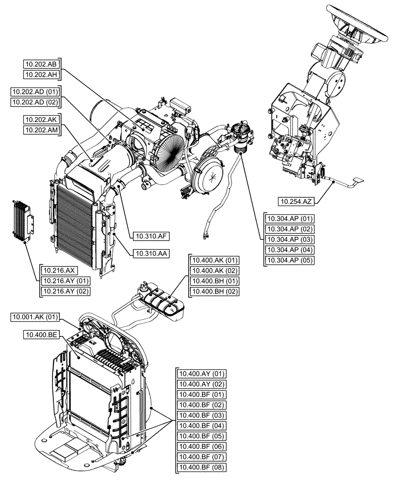 Схема запчастей Case IH MAXXUM 115 - (10.000.00[03]) - SECTION INDEX - ENGINE (10) - ENGINE