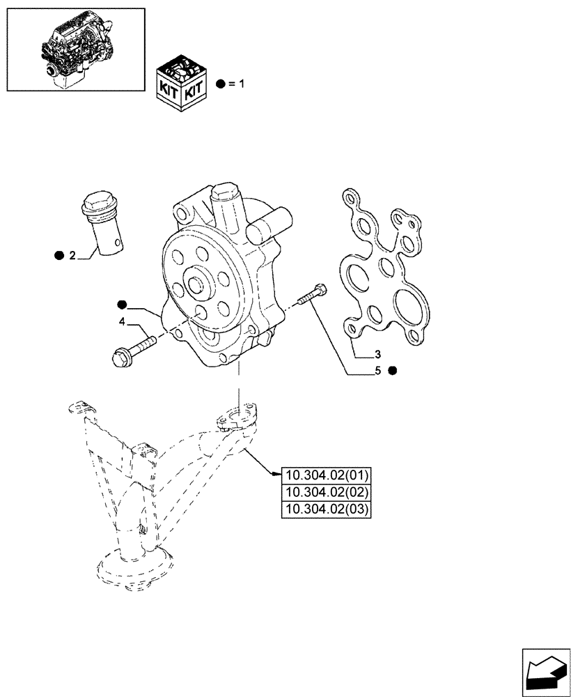 Схема запчастей Case IH 9120 - (10.304.06[02]) - PUMP, ENGINE OIL & RELATED PARTS - 9120 (10) - ENGINE