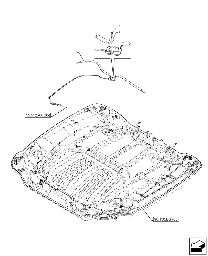 Схема запчастей Case IH MAXXUM 145 - (55.512.AA[10]) - VAR - 743729 - HIGH PROFILE ROOF, W/O HIGH VISIBILITY PANEL, W/ AUTOGUIDANCE, RADIO, ANTENNA, BASILDON - END YR 24-MAY-2016 (55) - ELECTRICAL SYSTEMS