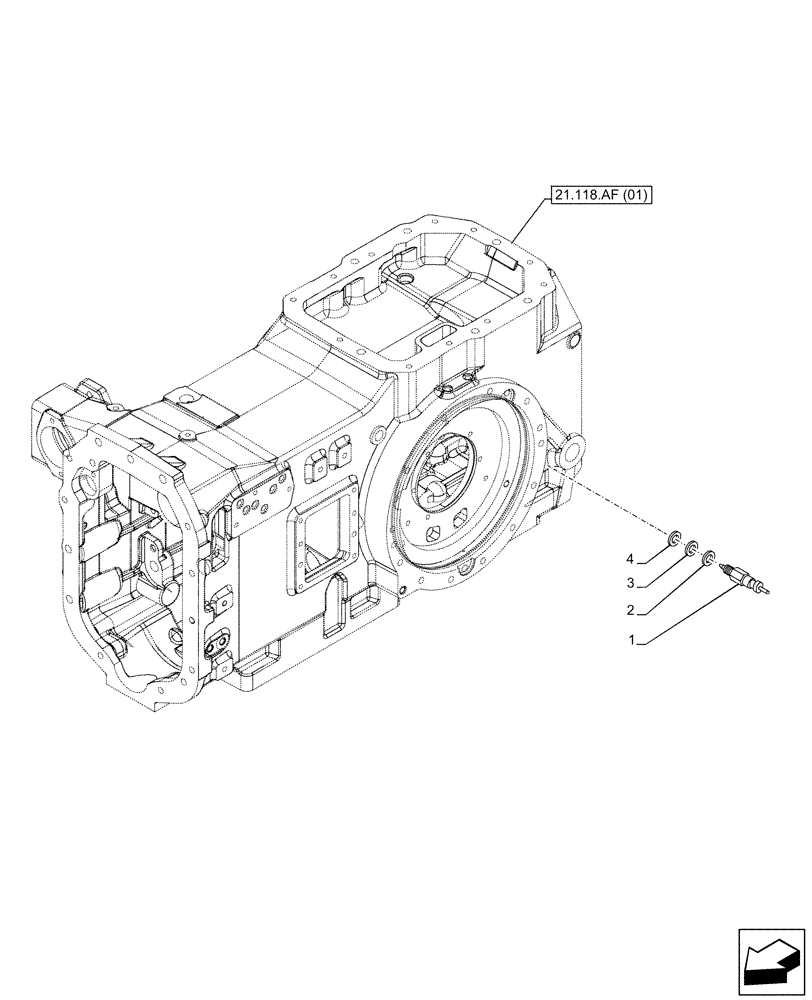 Схема запчастей Case IH MAXXUM 115 - (55.021.AB[02]) - VAR - 392197, 758431, 758433 - OIL PRESSURE GAUGE (55) - ELECTRICAL SYSTEMS