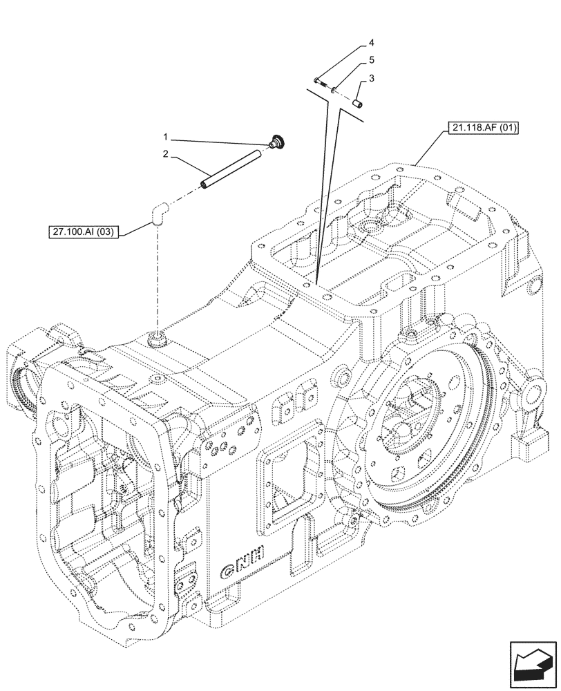 Схема запчастей Case IH MAXXUM 145 - (27.100.AI[02]) - VAR - 396247, 758442, 758549 - REAR AXLE, HOUSING, BREATHER (27) - REAR AXLE SYSTEM