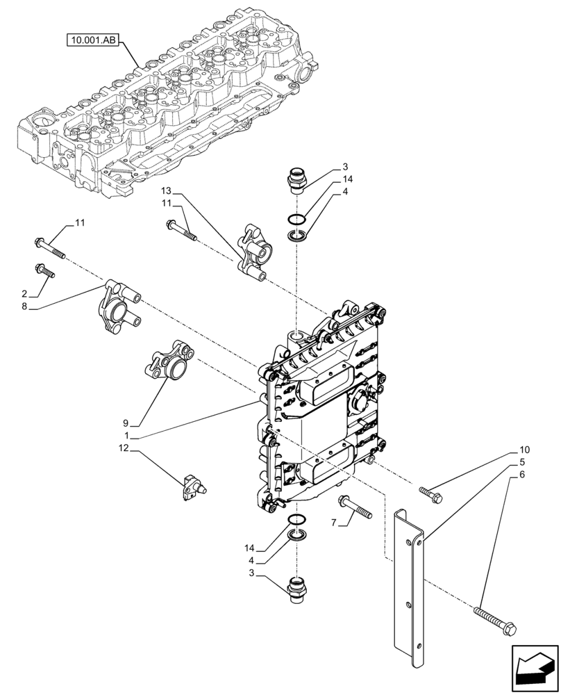 Схема запчастей Case IH F4HFE6136 B003 - (55.015.AA) - ENGINE CONTROL UNIT (ECU) (55) - ELECTRICAL SYSTEMS