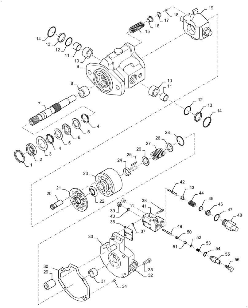 Схема запчастей Case IH 9130 - (08-11) - PISTON PUMP ASSEMBLY (07) - HYDRAULICS