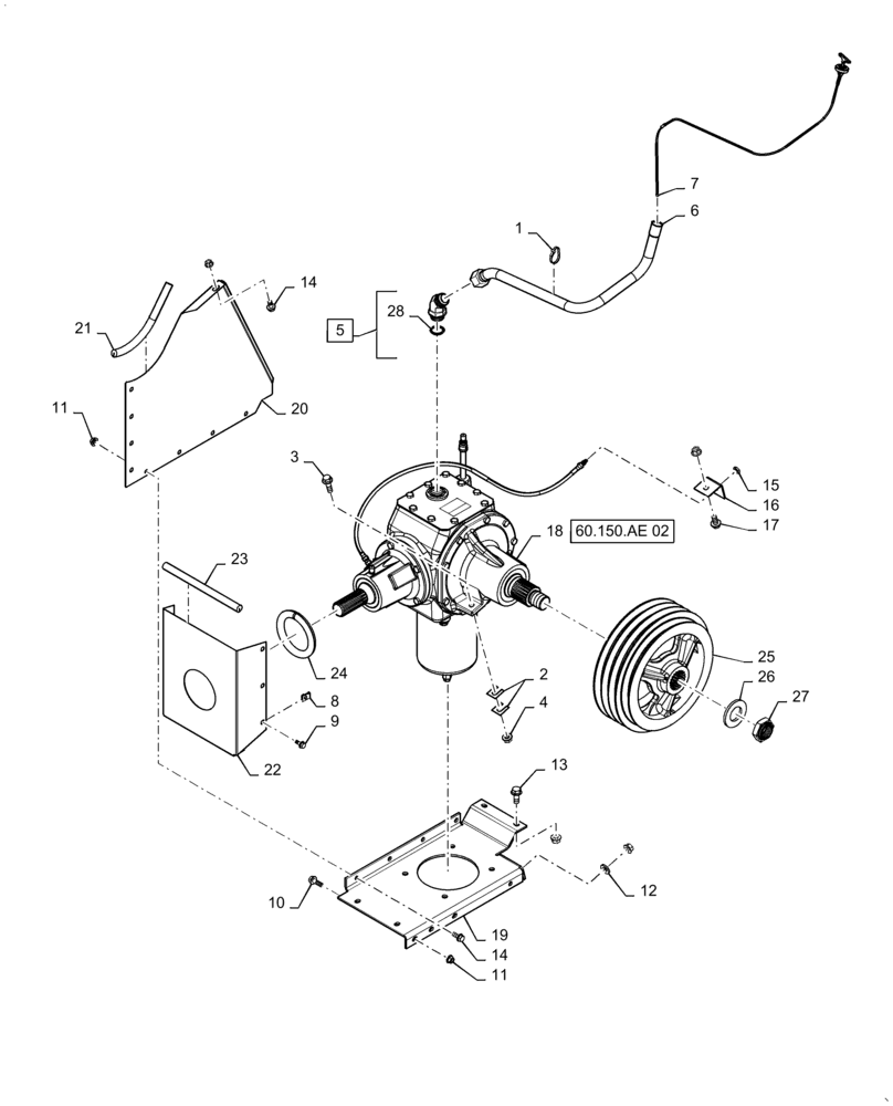 Схема запчастей Case IH 7140 - (60.150.AU[02]) - FEEDER DRIVE GEARBOX MOUNTING, HEAVY DUTY (60) - PRODUCT FEEDING