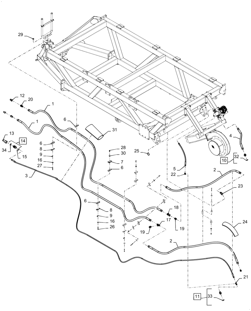 Схема запчастей Case IH 2355 - (35.748.AC[01]) - METERING HYDRAULICS, 350 BUSHEL, SINGLE SHOOT, TOW BEHIND (35) - HYDRAULIC SYSTEMS