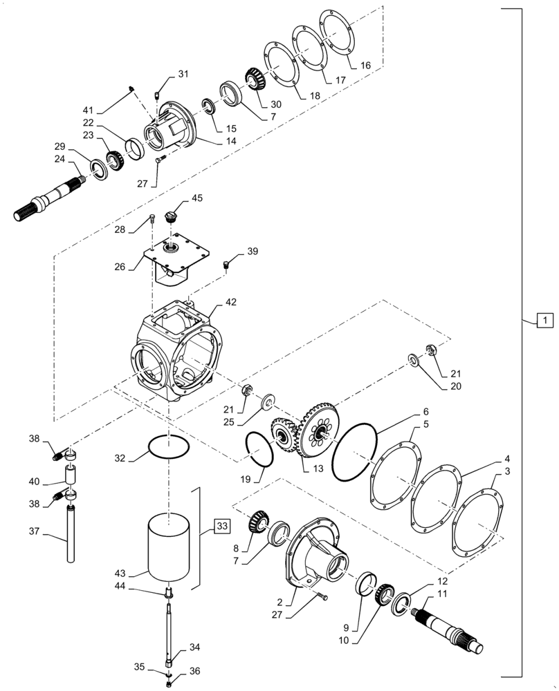 Схема запчастей Case IH 5140 - (60.150.AE[02]) - FEEDER DRIVE GEARBOX, HEAVY DUTY (60) - PRODUCT FEEDING