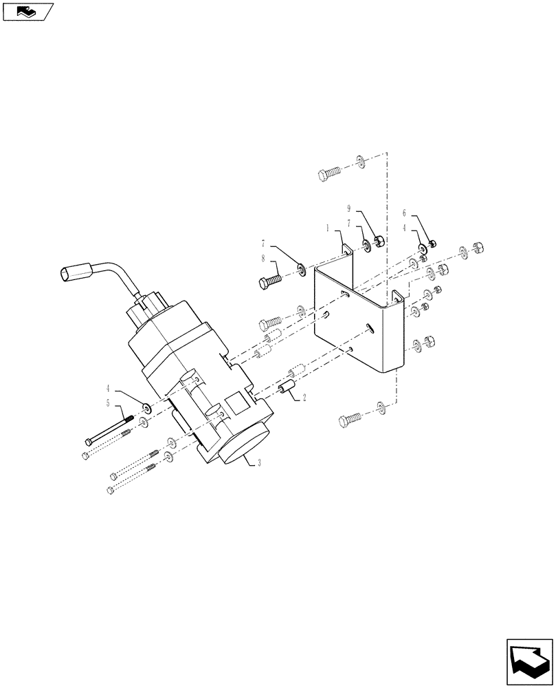 Схема запчастей Case IH PATRIOT 2250 - (55.610.AM[01]) - RADAR AND MOUNTING (55) - ELECTRICAL SYSTEMS