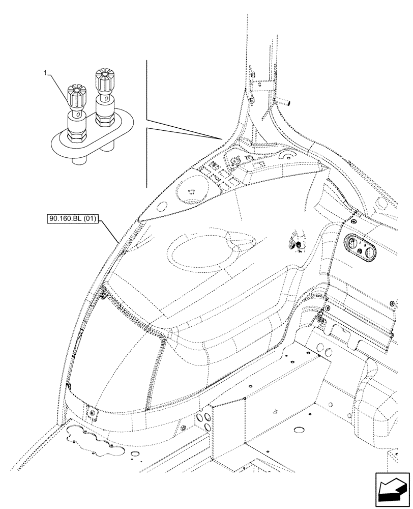 Схема запчастей Case IH MAXXUM 135 - (55.510.BM[15]) - VAR - 392209, 743729, 744985 - PANEL, RIGHT SIDE, POWER SOCKET, 12V (55) - ELECTRICAL SYSTEMS