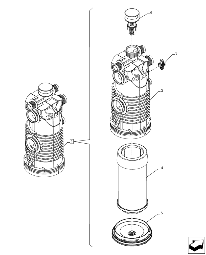 Схема запчастей Case IH MAXXUM 135 - (35.300.AN[02]) - VAR - 391223, 758538, 758539 - OIL COOLER FILTER, COMPONENTS (35) - HYDRAULIC SYSTEMS