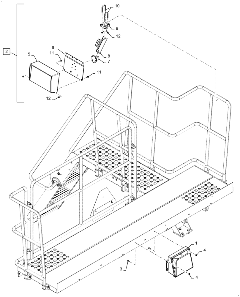 Схема запчастей Case IH 1265 - (55.200.AB[04]) - BULK FILL CONTROL (55) - ELECTRICAL SYSTEMS