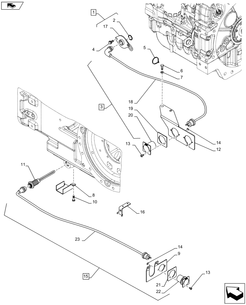 Схема запчастей Case IH PUMA 130 - (10.254.06[02]) - VAR - 330205 - ENGINE BLOCK AND TRANSMISSION OIL HEATERS - 110V (10) - ENGINE