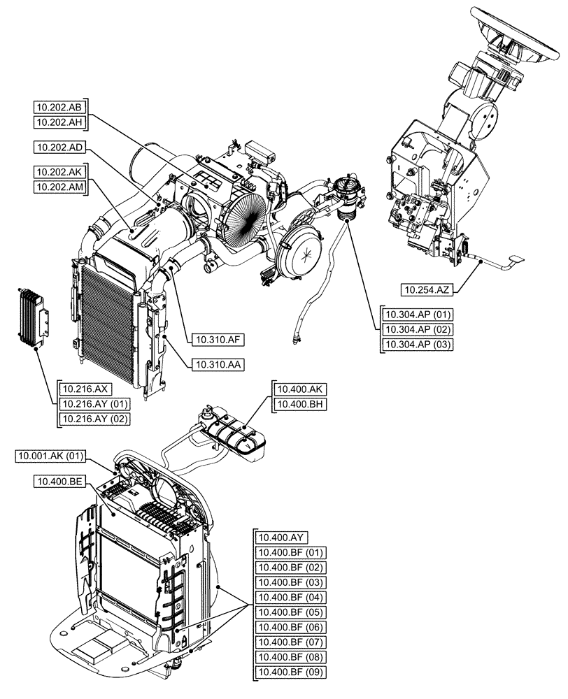 Схема запчастей Case IH MAXXUM 145 - (00.000.10[03]) - PICTORIAL INDEX - ENGINE (00) - GENERAL & PICTORIAL INDEX