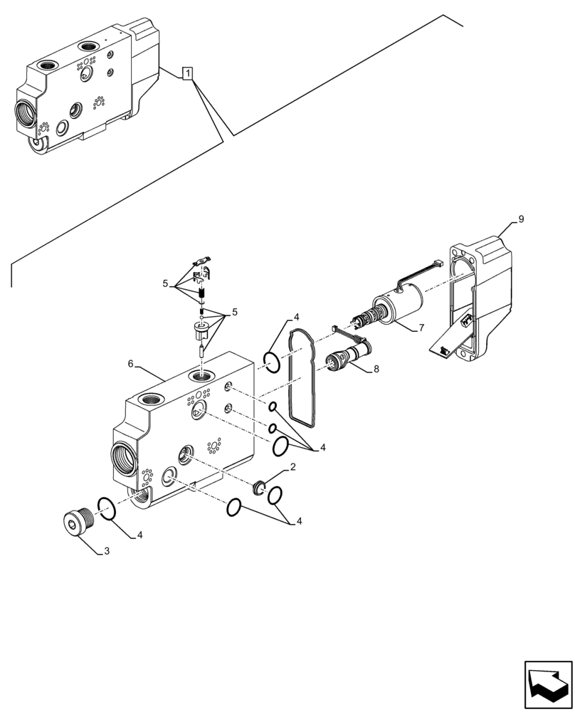 Схема запчастей Case IH PUMA 185 CVT - (35.204.BS[17]) - VAR - 758065, 758066 - ELECTRONIC MID MOUNTED VALVES, COMPONENTS (35) - HYDRAULIC SYSTEMS