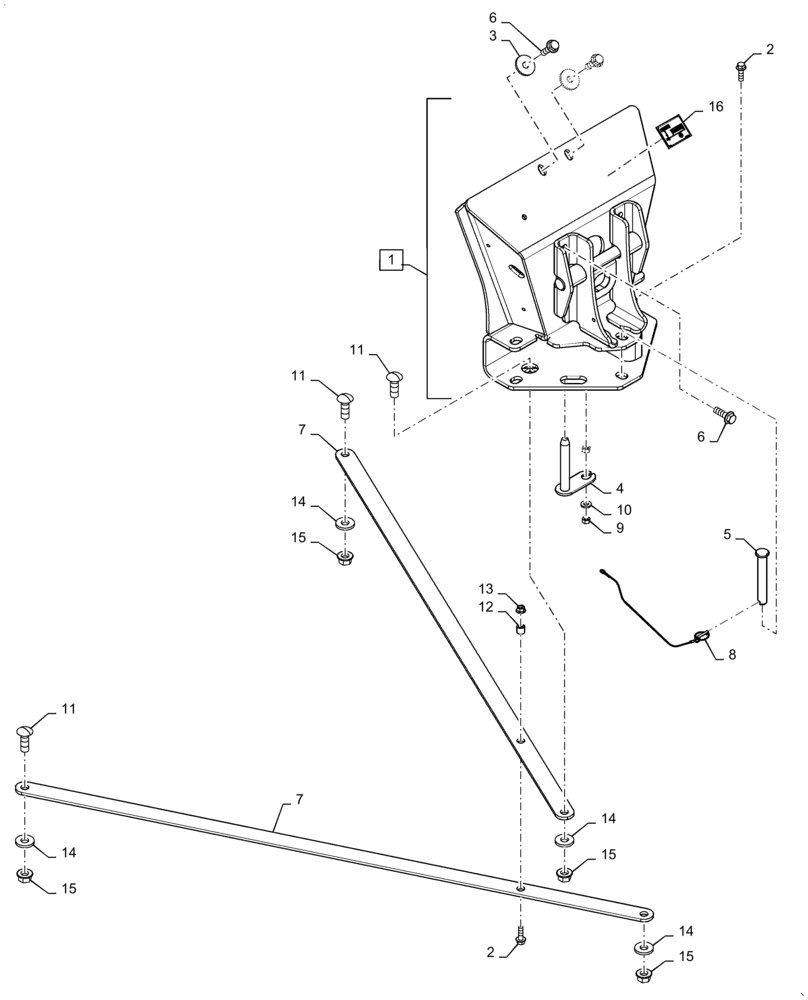 Схема запчастей Case IH 7140 - (37.100.AF) - HITCH BASE (37) - HITCHES, DRAWBARS & IMPLEMENT COUPLINGS